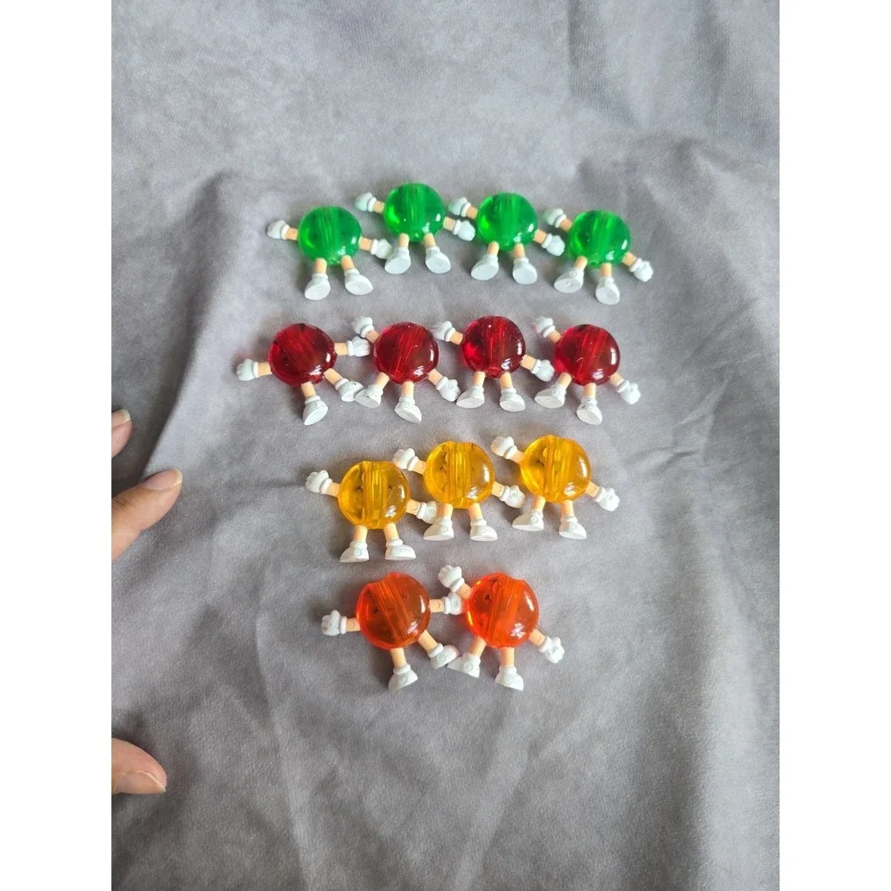 M&M's Happy Lights Christmas Lot Of 13 Replacement String Light Bulb Covers VTG